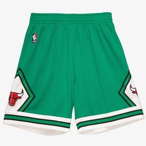 NWT, Men’s Green Chicago Bulls 2008/09 NBA SwingMan Shorts, Size - L